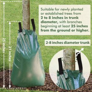 Tree Watering Bag, 20 Gallon Slow Release Watering Bag for Trees, Tree