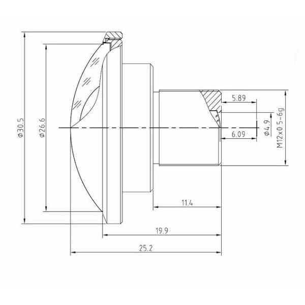 Metal 1.78mm lens wide Angle fisheye lens 180 degrees of entrance guard lens For cctv camera Free shipping