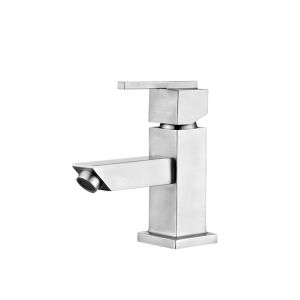 Seamless Tube Bathroom Black Brass Stainless Steel Faucet