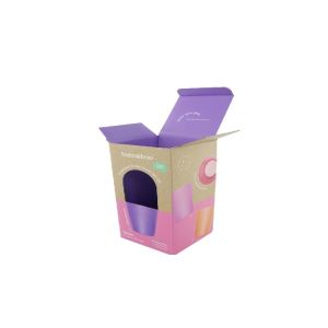 4C Printing Customized Glass Tea Cup / Mug Paper Packaging Box