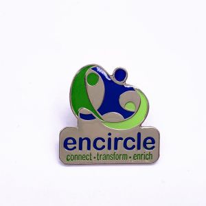 Die Struck Soft Enamel Lapel Pins Trophy Logo Custom With Epoxy Badge