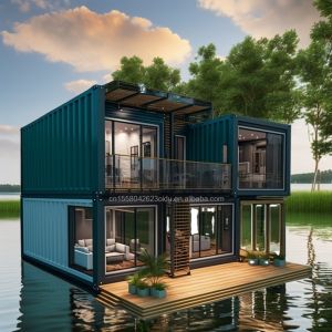 Steel Sandwich Panel Prefabricated Wooden Villa Container House with Modern