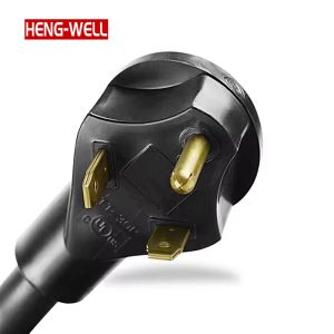 50ft 10 AWG 30A Heavy Duty RV Power Cord with LED Light Easy Unplug & Storage