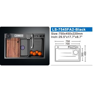 Undermount Double Stainless Steel SUS304 Sink Rose Golden Digital Display