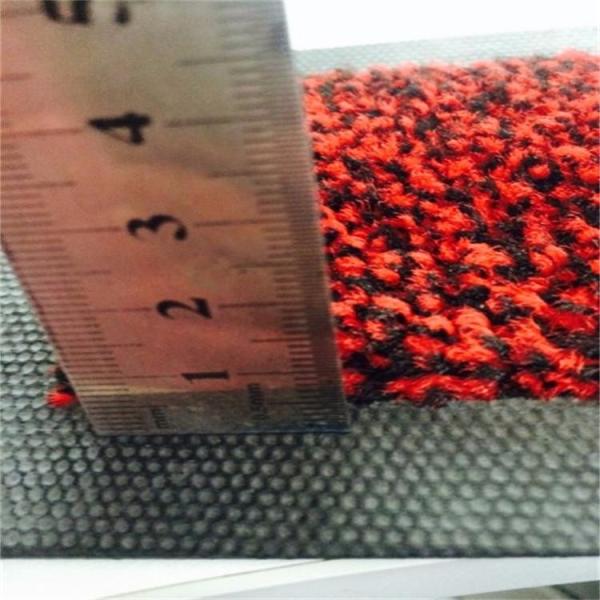 Machine washable red nylon material rubber backing door mat