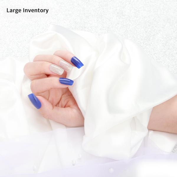Eco-friendly 3D Solid Color UV Gel Nail Stickers for Long Lasting Semi Cured Nails