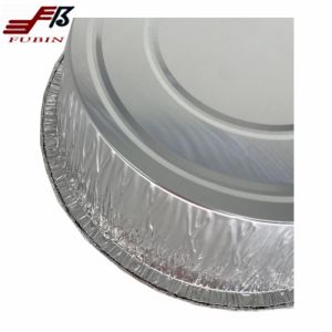 2400ml 90mic Food Preservation Round Foil Trays Chicken Baking Roasting