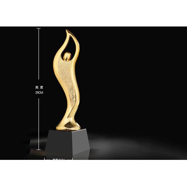 Epoxy Resin Trophies And Awards Gold / Silver / Copper Plated Type Optional