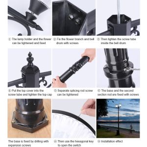 Diamond Shape Solar Power Garden Lights High Lumin Outdoor For Landscape