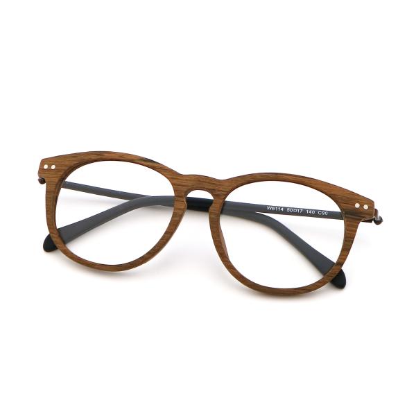 Buy Latest Styles Wood Grain Acetate Optical Glasses Frame MR 6114 at wholesale prices