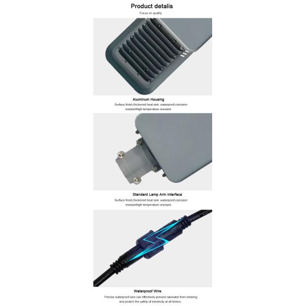 Energy Saving Solar Powered LED Street Lights 60 W Lithium Iron Phosophate Battery