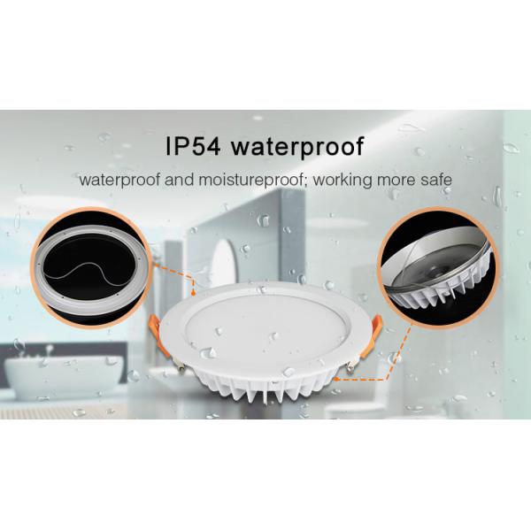 Milight Wifi IP65 Waterproof 15W RGB+CCT LED Downlight 2.4G RGB and CCT adjustable 3000k to 6000k LED Ceiling light