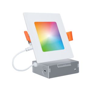 Quality Wi-Fi RGBCW LED Recessed Slim Downlight 4'' Square for sale