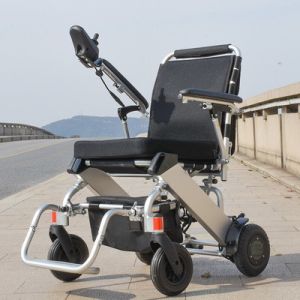 ISO Lightweight Folding Electric Wheelchair With Brushless Motor
