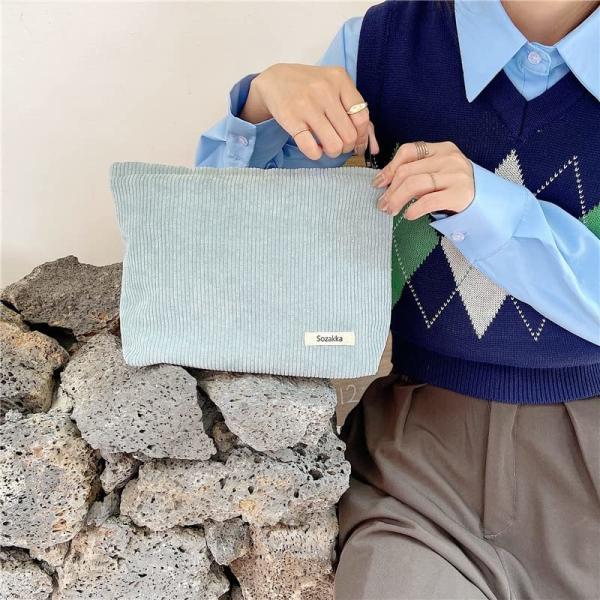 Women's Velvet Makeup Bag Large Capacity Canvas Makeup Bag Travel Toiletry Bag Accessories Storage Bag