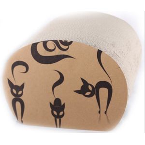 Quality Bottom Stable Cat Cardboard Scratcher Included Catnip Satisfy Pets' Instincts for sale