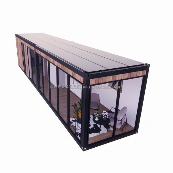 Resort Hotel Accommodation Made of Galvanized Steel Square Tubes and Modern Wooden Materials in Flat Packaging Containe