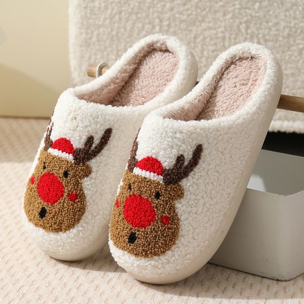 Custom Brand Womens Warm Slipper Comfy Memory Foam Holiday Slippers