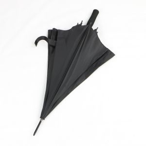 Junior Black Long Handle Umbrella , Full Size Compact Walking Stick Umbrella