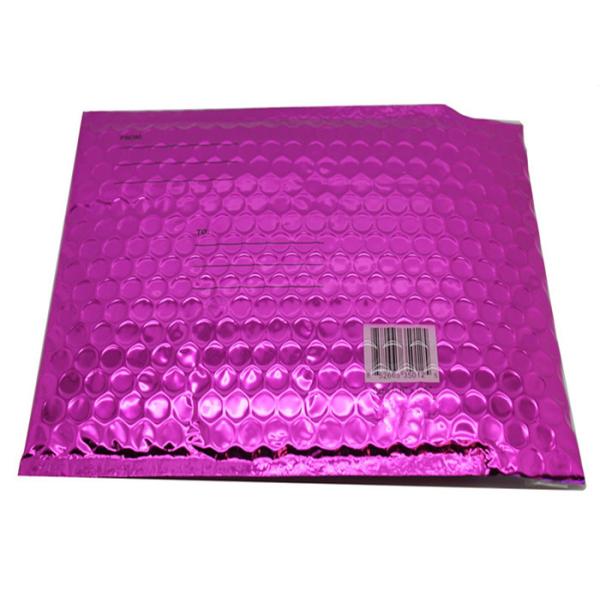 Buy Waterproof Pink Metallic Bubble Mailers Large Volume Puncture Resistant at wholesale prices