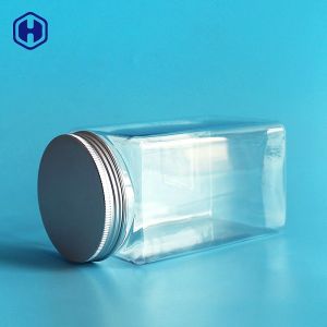 Thin Wall Square Plastic Food Containers With Aluminium Screw Cap