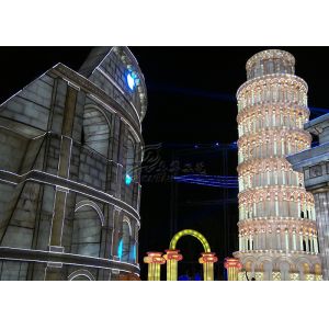 Black And White House Lanterns , Fabric Chinese Lanterns Customized Standard