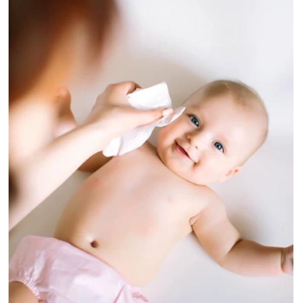 45g Mesh Spunlace Nonwoven Fabrics Baby Dry Wipes Window Box Packaging