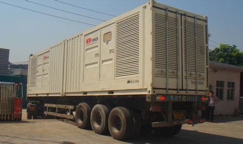 Professional Silence Soundproof Genset Power Plant , Man Containerised Generator
