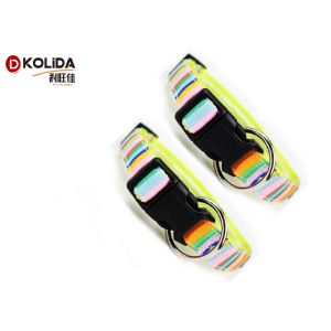 Extra Cute Soft Adjustable Dog Collar Rainbow Color With High Impact Plastic