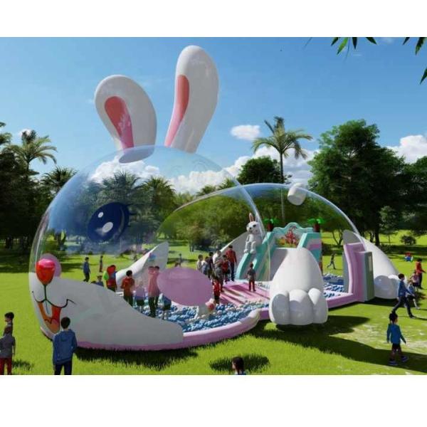 Buy Inflatable Playground Pig Crystal Palace Transparent Bubble Tent With Ocean Ball at wholesale prices