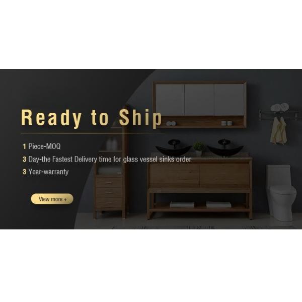 Sanitary Wares Decorative Waterfall Faucet Glass Sink for Bathroom Wash Basin