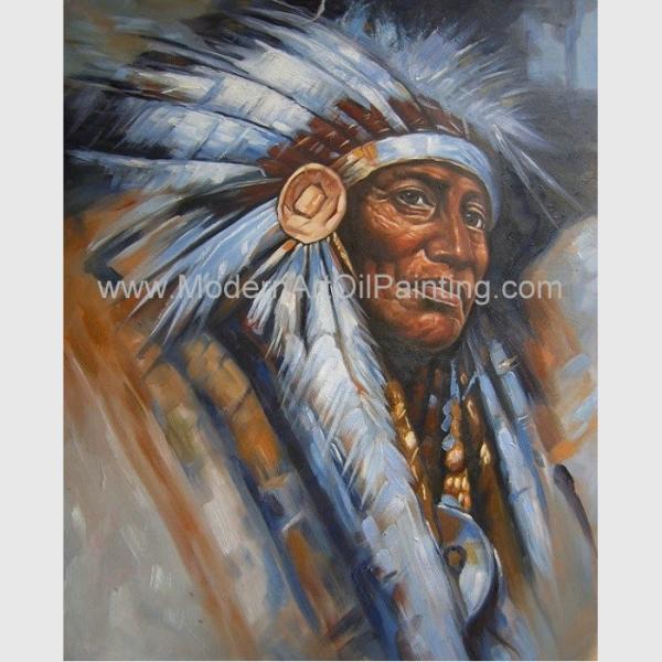 Buy Impression Human Portrait Painting Tribal Leaders Handmade On Canvas at wholesale prices