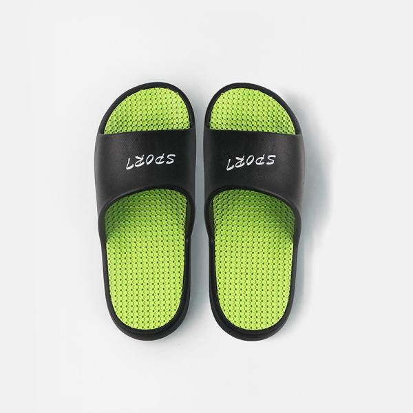 Kids OEM Green Textured Sole EVA Slide Sandal For Sport