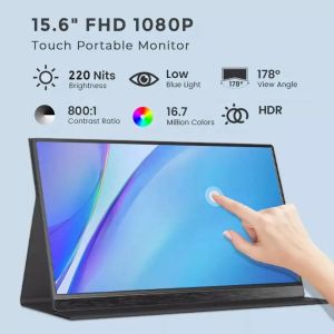 Touchscreen External 15.6inch Portable Monitor HDMI LCD For PS5 ODM