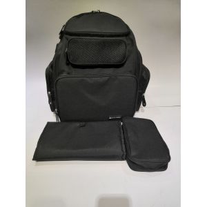 China 600D Nylon Backpack Diaper Bag / Travel Nappy Bag With USB Case Table And Charge Wires on sale