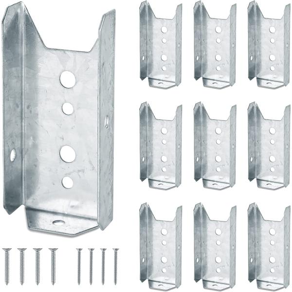 Galvanized Steel 2x4 Brackets for Wood Rail Heavy Duty MULTI Fence Bracket Repair Kit