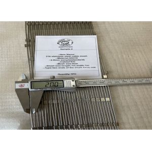 50mm Hole 2mm Flexible Stainless Steel Cable Mesh Ss316