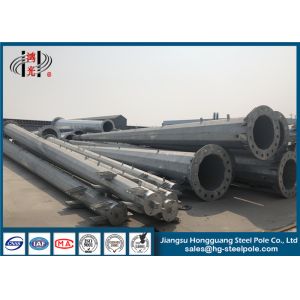 Electric Overhead Steel Tubular Pole For Transmission Line , ISO Certificate