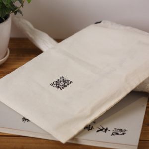 Custom fabric bag Muslin drawstring blank pouch personalize LOGO