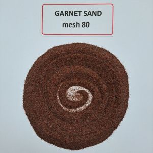 CNC waterjet cutting Abrasive medium Garnet sand mesh 80
