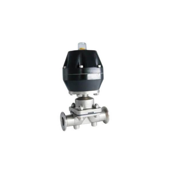 Buy Industrial DIN Pneumatic Sanitary Diaphragm Valves With Plastic Actuator at wholesale prices