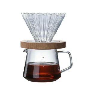 Kitchen Modern Design Borosilicate Glass Coffee Maker Set with Permanent Drip