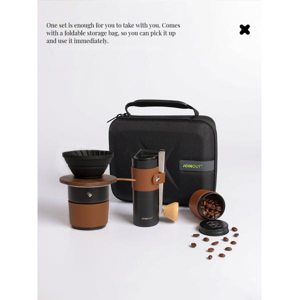 Metal Type Stainless Steel Hand Grinder and Ceramic Filter for All-In-One Camping Set