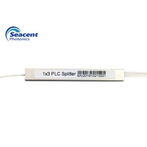Seacent Fiber Optic PLC Splitter , 1x3 Plc Mini Type With SC/APC Connector