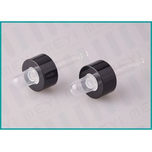 20/400 ABS Glossy Black Sheathed Dropper With TPE Monprene Teat For Serum Bottle