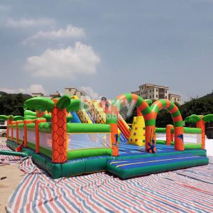 China Outdoor Inflatable Playground Castle Bouncer Climb And Slide Combo on sale