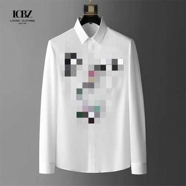 Buy Customized Logo Cotton Men's Fancy Shirt for Western Print Collar Casual Long Sleeve at wholesale prices