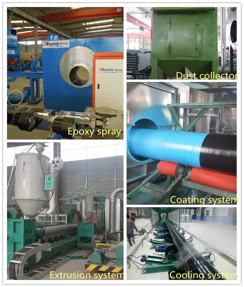 Finished 3PE coated pipes in storage