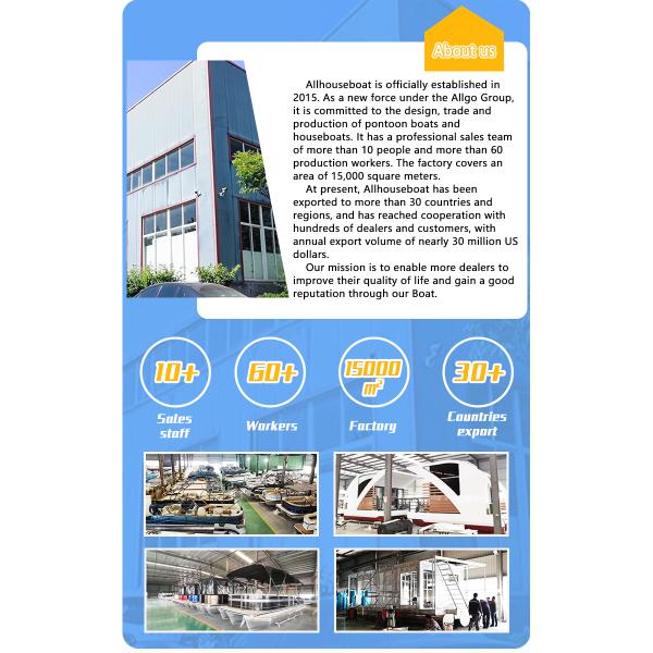 2 Story Aluminum Party House Boat Club Restaurant With 30 People Capacity