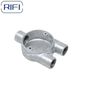 RIFI Y Way Branch Three Way Box HDG 20mm Malleable Iron Circular Box